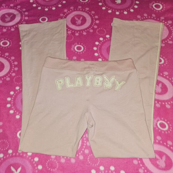 Rare Playboy Bunny Playmate 53 Embroidered Low Rise Track Pants - Picture 2 of 7